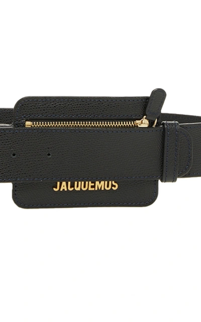 Shop Jacquemus Le Porte Ceinture Leather Belt In Black