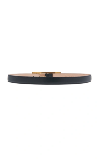 Shop Versace Coin-detailed Leather Belt  In Black