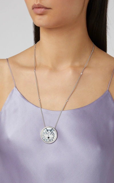 Shop Anna Maccieri Rossi Wolf Pendant In White