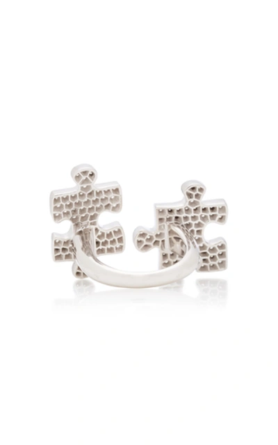 Shop Akillis 18k Gold Diamond Ring In White