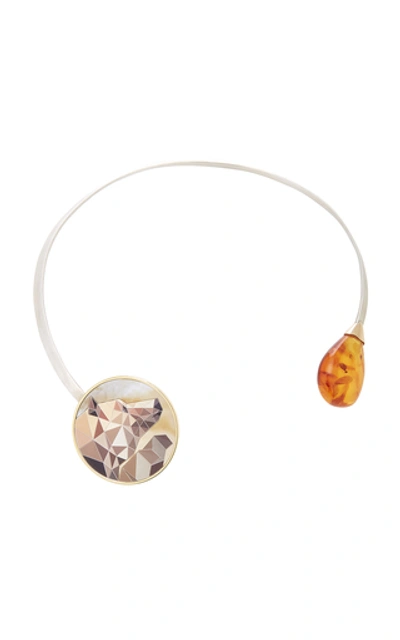 Shop Anna Maccieri Rossi Honey Bear Collar In Yellow