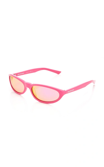 Shop Balenciaga Round-frame Acetate Sunglasses In Pink