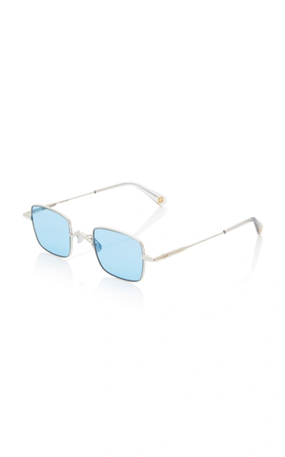 Shop Peter And May Petit Animal Square-frame Titanium Sunglasses In Blue