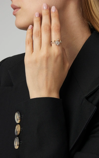 Shop Anabela Chan Mini Daisy Ring In White