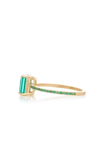 Shop Yi Collection 18k Gold Emerald Ring In Green