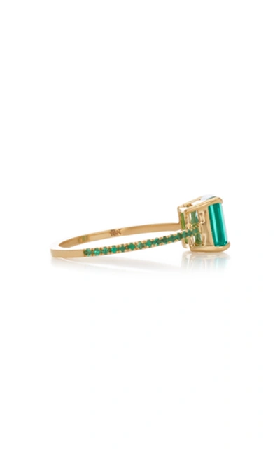 Shop Yi Collection 18k Gold Emerald Ring In Green