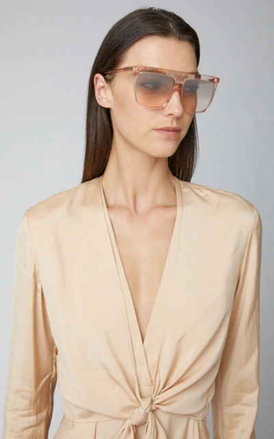 Shop Peter And May Vic Aviator-style Acetate Sunglasses In Pink