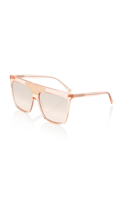 Shop Peter And May Vic Aviator-style Acetate Sunglasses In Pink