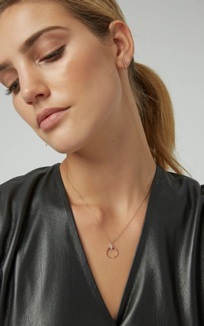 Shop Sophie Ratner 14k Rose Gold Diamond Necklace