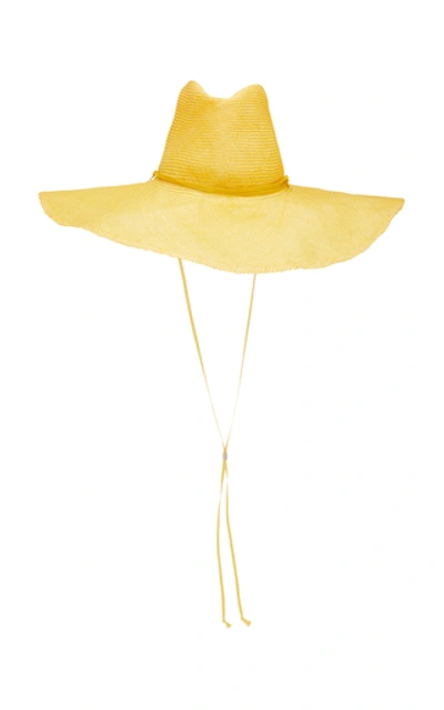 Shop Clyde Poppy Straw Hat In Yellow