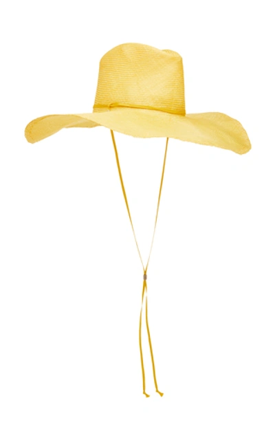 Shop Clyde Poppy Straw Hat In Yellow