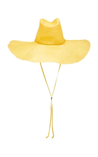 Shop Clyde Poppy Straw Hat In Yellow