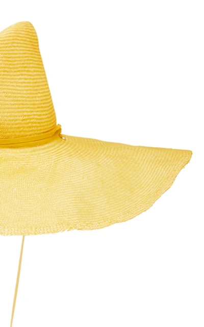 Shop Clyde Poppy Straw Hat In Yellow