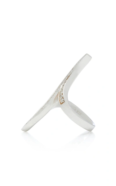 Shop Lynn Ban Jewelry Flame Sterling Silver Ring In White