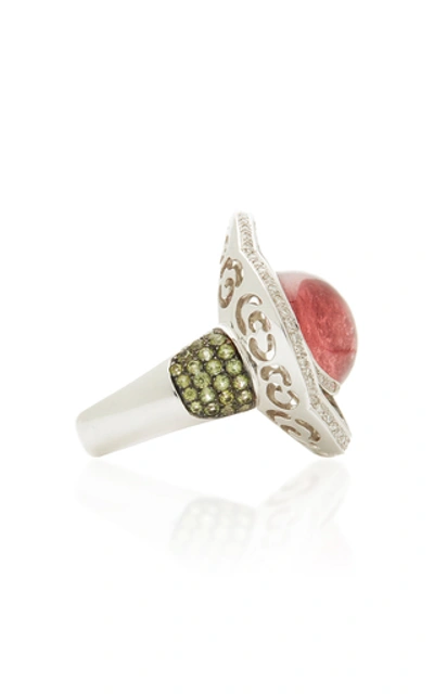 Shop Amrapali 18k Gold And Multi-stone Ring In Pink