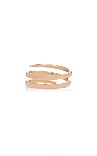Shop Anita Ko 18k Gold Coil Ring In Pink