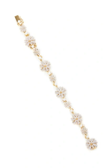 Shop Anabela Chan Daisy Diamond Bracelet In White