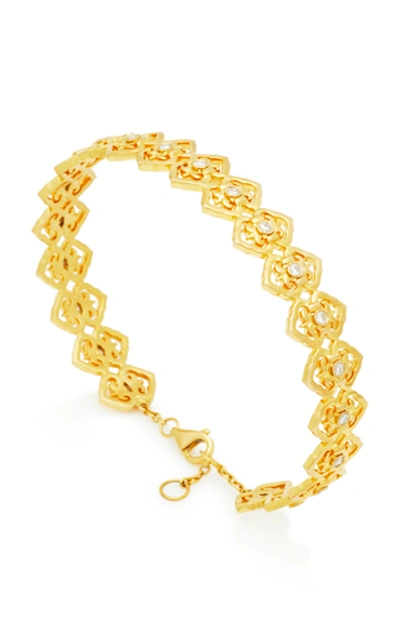 Shop Colette Jewelry Motif 18k Gold And Diamond Bracelet