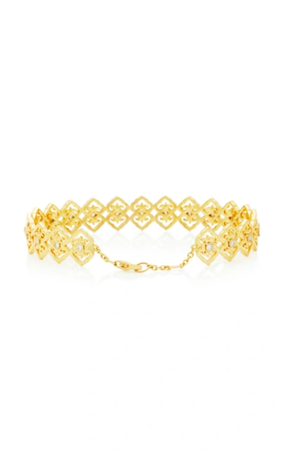 Shop Colette Jewelry Motif 18k Gold And Diamond Bracelet