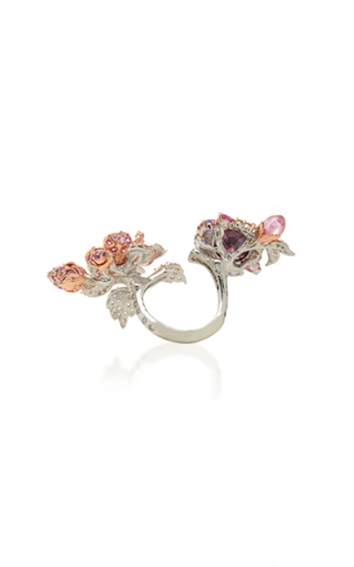 Shop Anabela Chan Rose Delphinium Ring In Pink