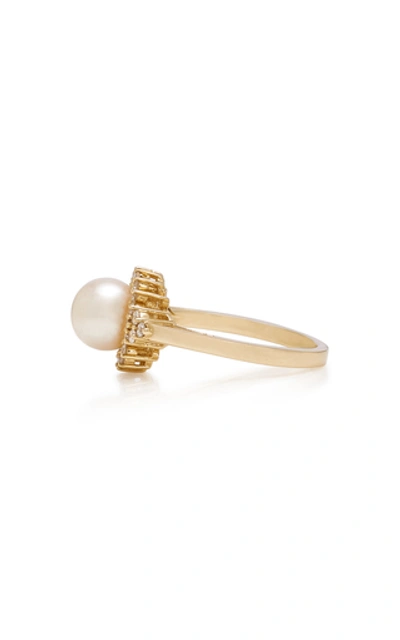 Shop Ashley Zhang Giverny 14k Gold Pearl Ring In White
