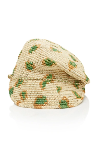 Shop Sensi Studio Exclusive Leopard-print Straw Cap In Neutral