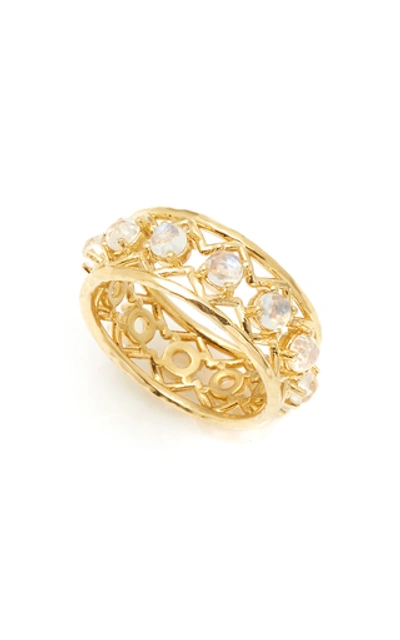 Shop Ark Muse 18k Gold Moonstone Ring In White