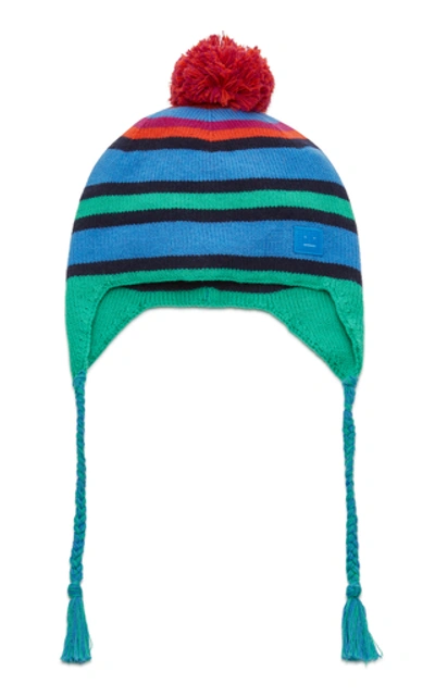 Shop Acne Studios Katt Striped Wool Beanie