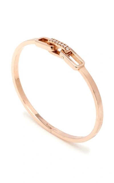 Shop Sophie Ratner 14k Rose Gold Diamond Bracelet In Pink