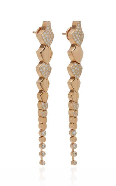 Shop Akillis Python 18k Gold Diamond Earrings