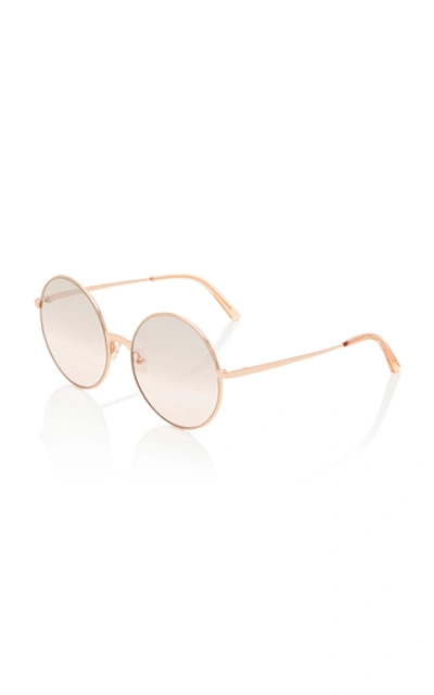 Shop Peter And May Poupi Round-frame Titanium Sunglasses In Pink