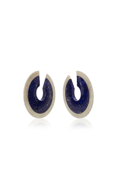 Shop Arunashi One-of-a-kind Lapis Lazuli And Diamond Earrings In Blue