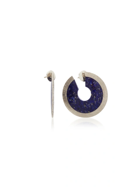 Shop Arunashi One-of-a-kind Lapis Lazuli And Diamond Earrings In Blue