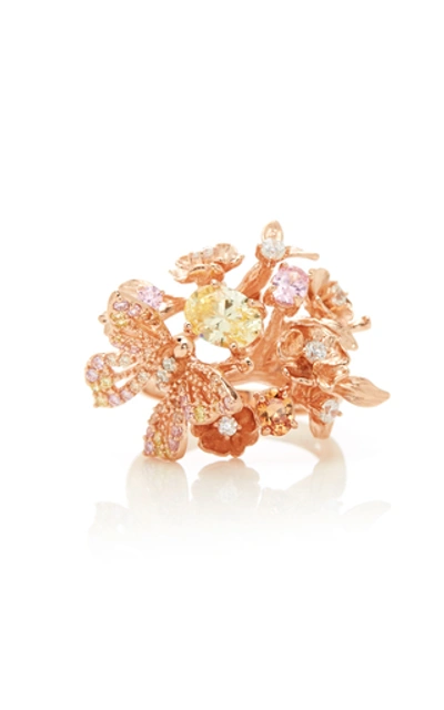 Shop Anabela Chan Rose Orchard Ring In Pink
