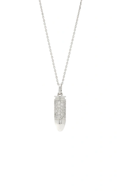 Shop Akillis Bang Bang 18k Gold Diamond Necklace In White