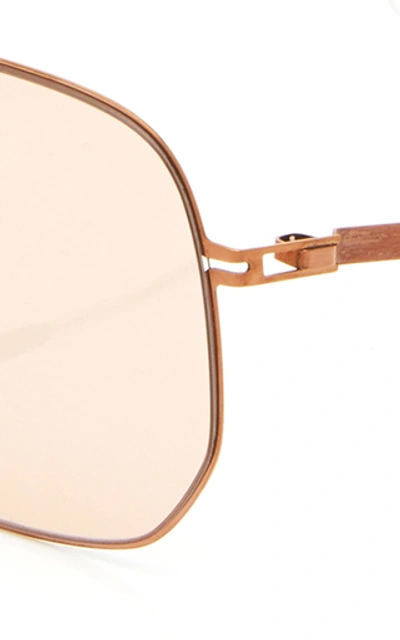 Shop Mykita Cayenne Metal Square-frame Sunglasses In Neutral
