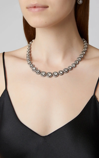 Shop Amrapali 18k White Gold Diamond Necklace And Earrings Set