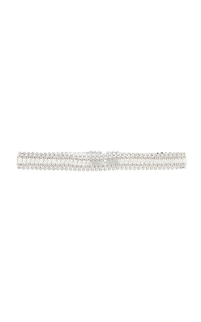 Shop Paco Rabanne Crystal Chain-link Belt In Silver