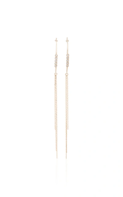 Shop Sophie Ratner 14k Gold Diamond Chain And Hoop Earrings