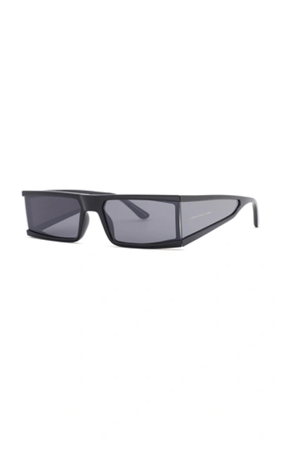Shop Carolina Lemke X Kim Kardashian West Tempest Acetate Square-frame Sunglasses In Black