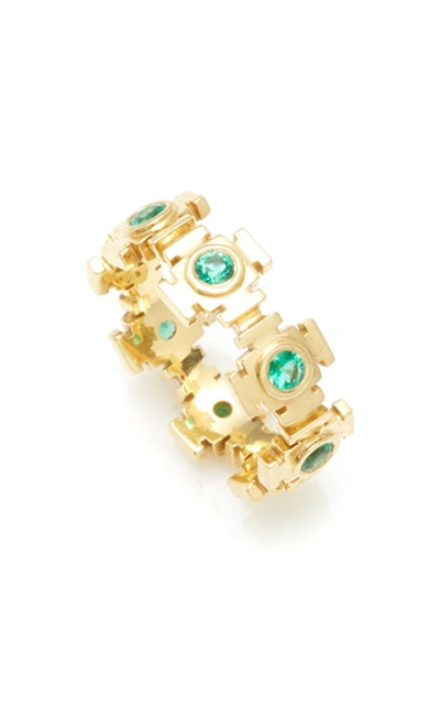 Shop Ark Gateways 18k Gold Emerald Ring In Green