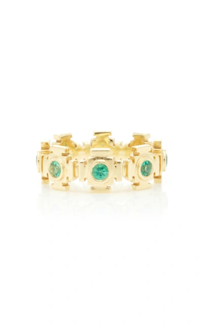 Shop Ark Gateways 18k Gold Emerald Ring In Green