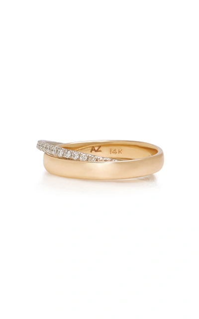 Shop Ashley Zhang Toi Et Moi 14k Gold Diamond Ring