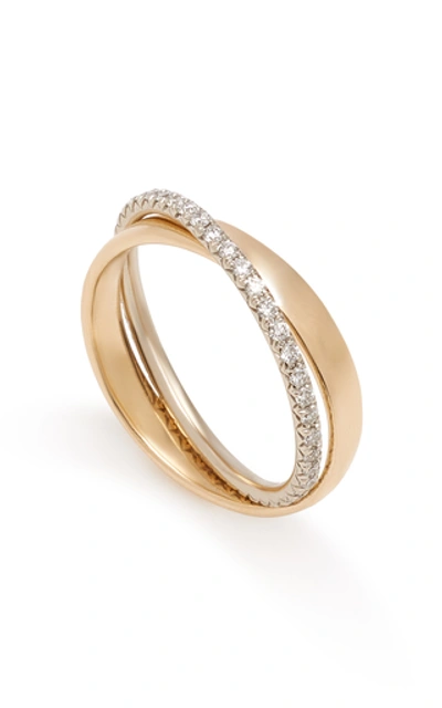 Shop Ashley Zhang Toi Et Moi 14k Gold Diamond Ring