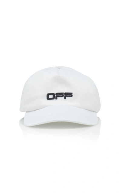 Shop Off-white Logo Cotton Baseball Cap In White