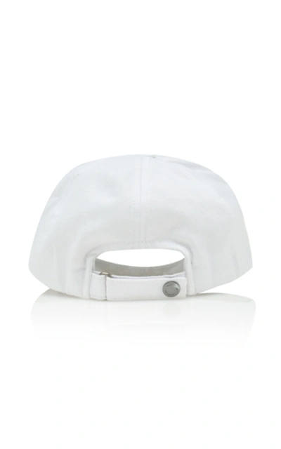 Shop Off-white Logo Cotton Baseball Cap In White