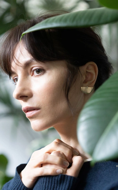 Shop Anna Maccieri Rossi Half An Hour Earrings In Gold