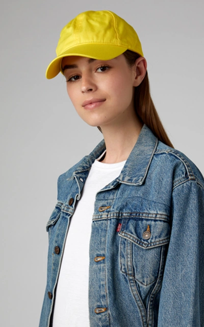 Shop Avenue Lennox Cotton-twill Baseball Cap In Yellow