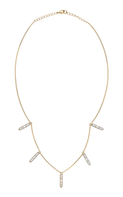 Shop Ashley Zhang Fringe 14k Gold Diamond Necklace