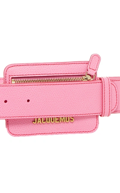 Shop Jacquemus Le Porte Ceinture Leather Belt In Pink